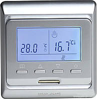 Терморегулятор для теплого пола программируемый Е51 серебро