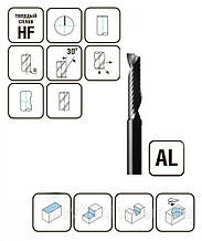 1 — зуб плоский торець для м'яких металів