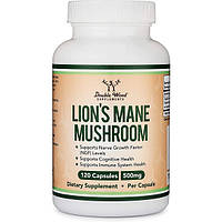 Комплекс для профилактики работы головного мозга Double Wood Supplements Lion's Mane Mushroom 500 mg 120 Caps