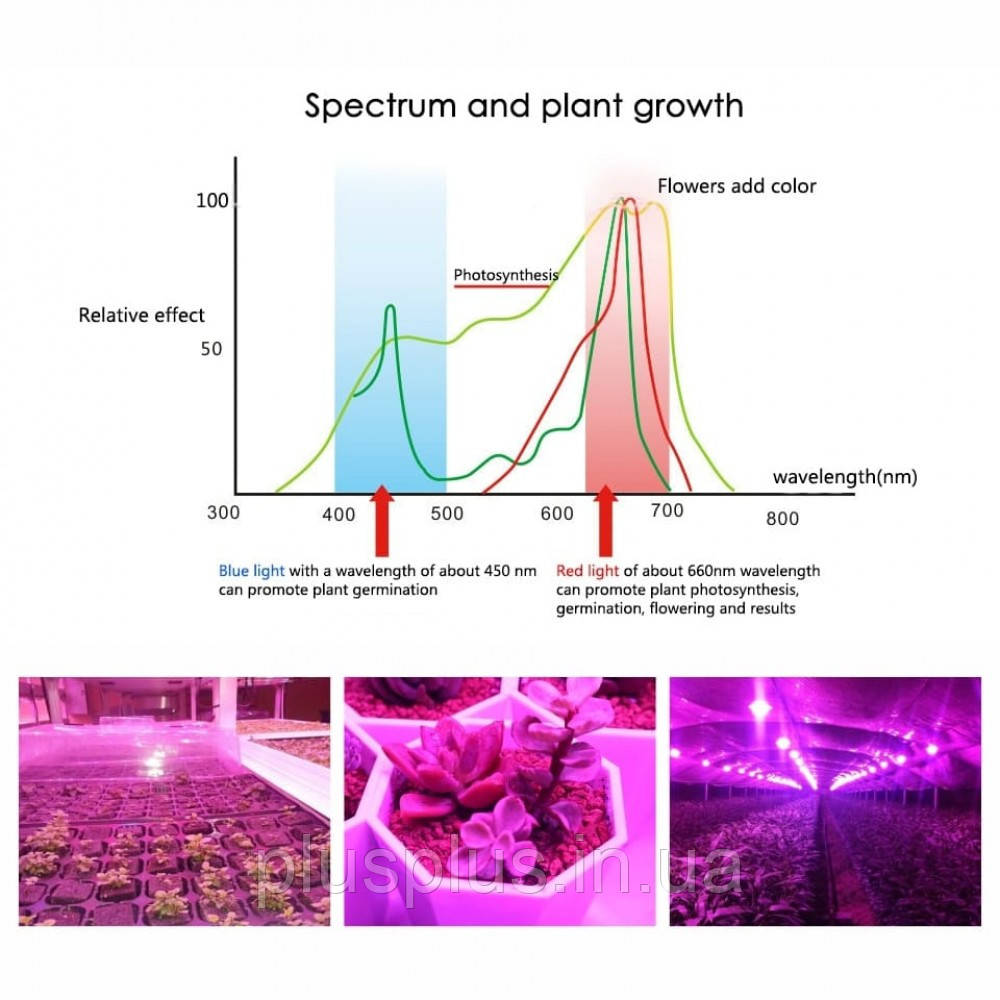 Фито-лампа, LED светодиодная полного спектра, для выращивания растений: 18 Вт/28 Вт. E27 / 220 В 28 - фото 5 - id-p2001241253