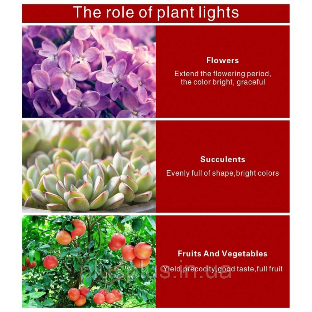 Фито-лампа, LED светодиодная полного спектра, для выращивания растений: 18 Вт/28 Вт. E27 / 220 В 28 - фото 8 - id-p2001241253
