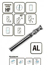 2 - зуба плоский торець для м'яких металів