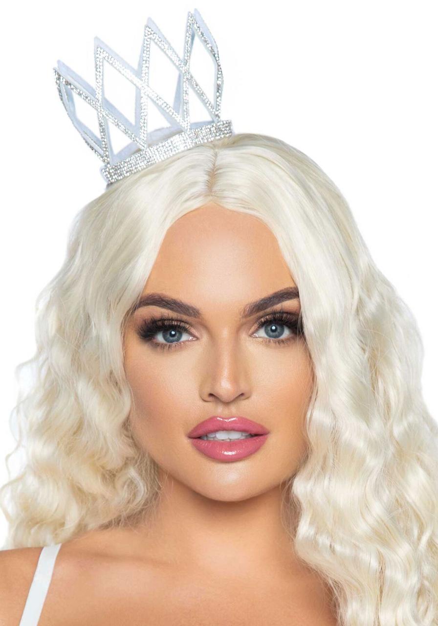 Корона зі стразами Leg Avenue Faux rhinestone die cut crown, з резиночками для кріплення, фото 1