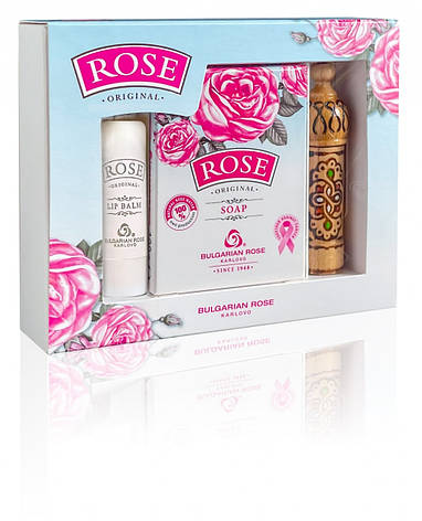 Rose Original від Bulgarian Rose ПОДАРУНОКНИЙ НАБІР (бальзам для губ стік, мило, сув.мускал), фото 1