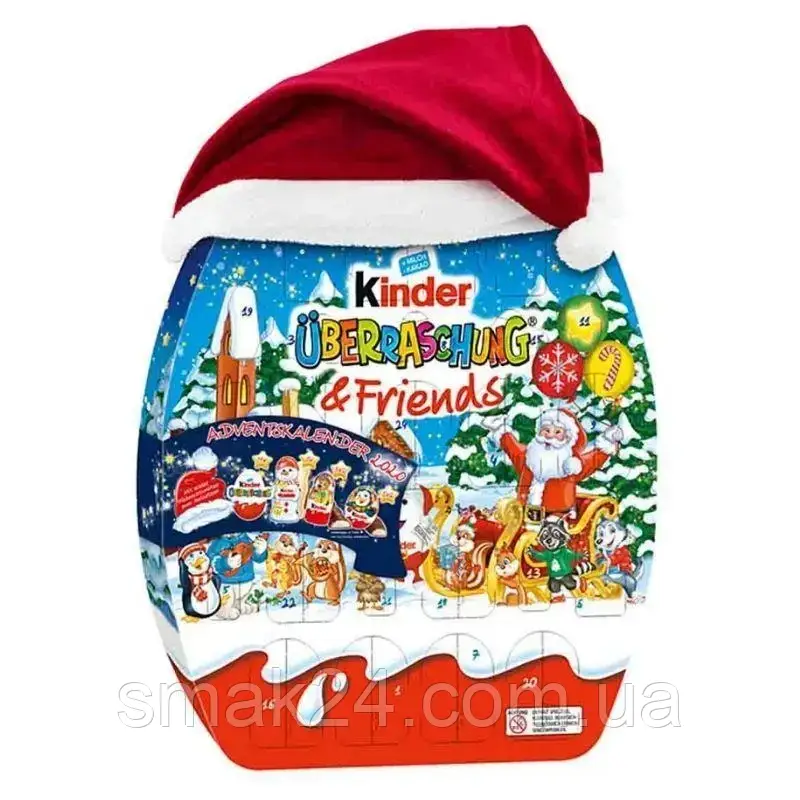 Адвент — календар Kinder Überaschung & Friends Advent із шапкою 404 г Німеччина
