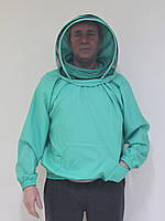 Куртка пчеловода Евро, с защитной маской, габардин, размер 54-56 46-48