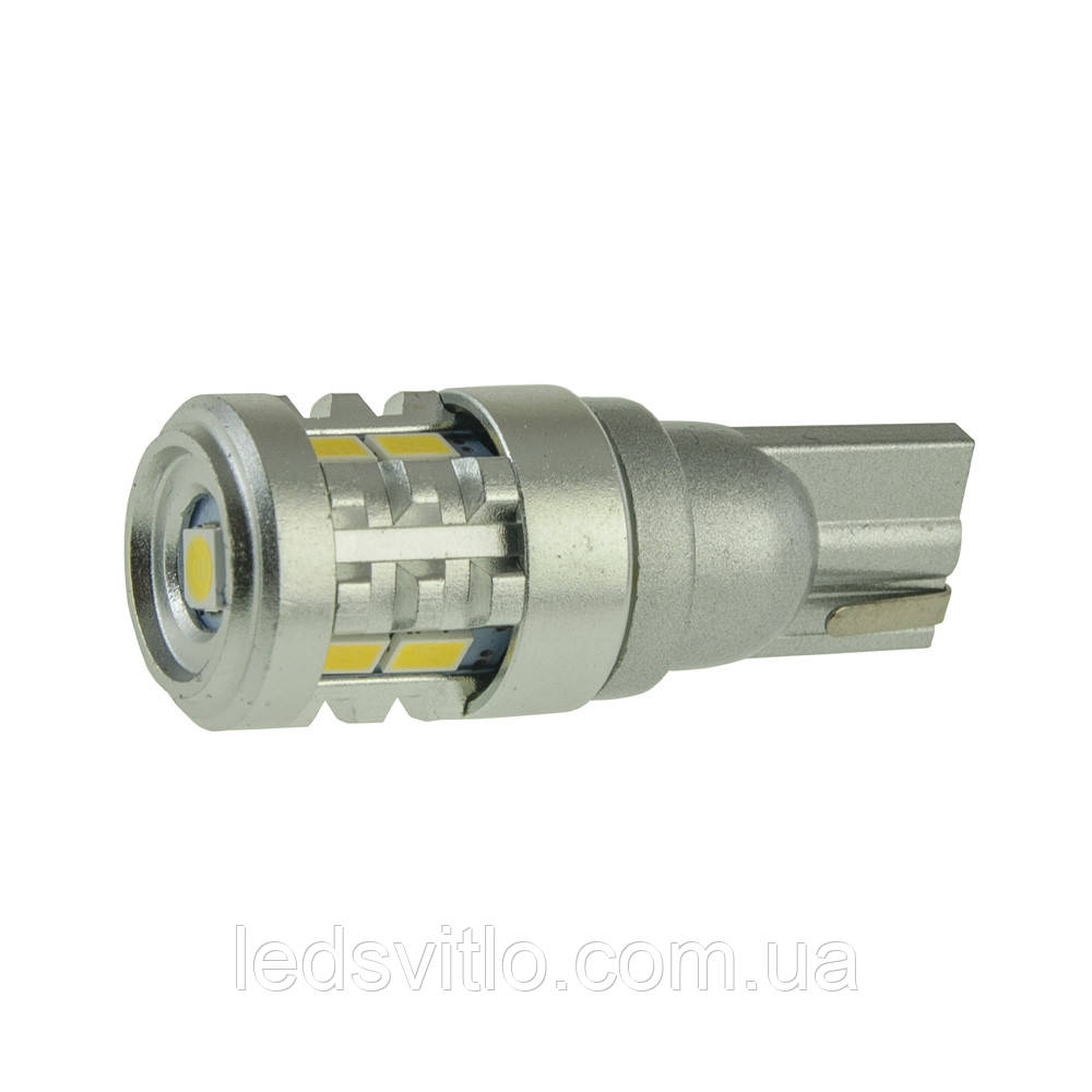 Автомобільна LED лампа T10 W5W 12V 7smd 3020 CANBUS світлодіодна, білий колір світла