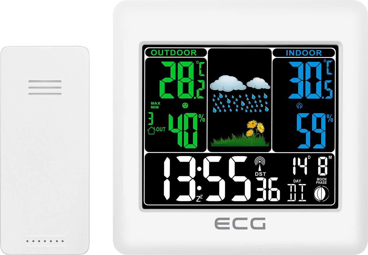 Метеостанція ECG MS 300 White - фото 3 - id-p2001260459