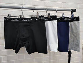 Труси чоловічі боксери Calvin Klein чорні. Повномірна подовжена модель., фото 3