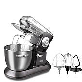 Міксер-тестомес DSP Потужність 1200 Вт з металевою чашею на 6,5 л, чорний (KM 3025)