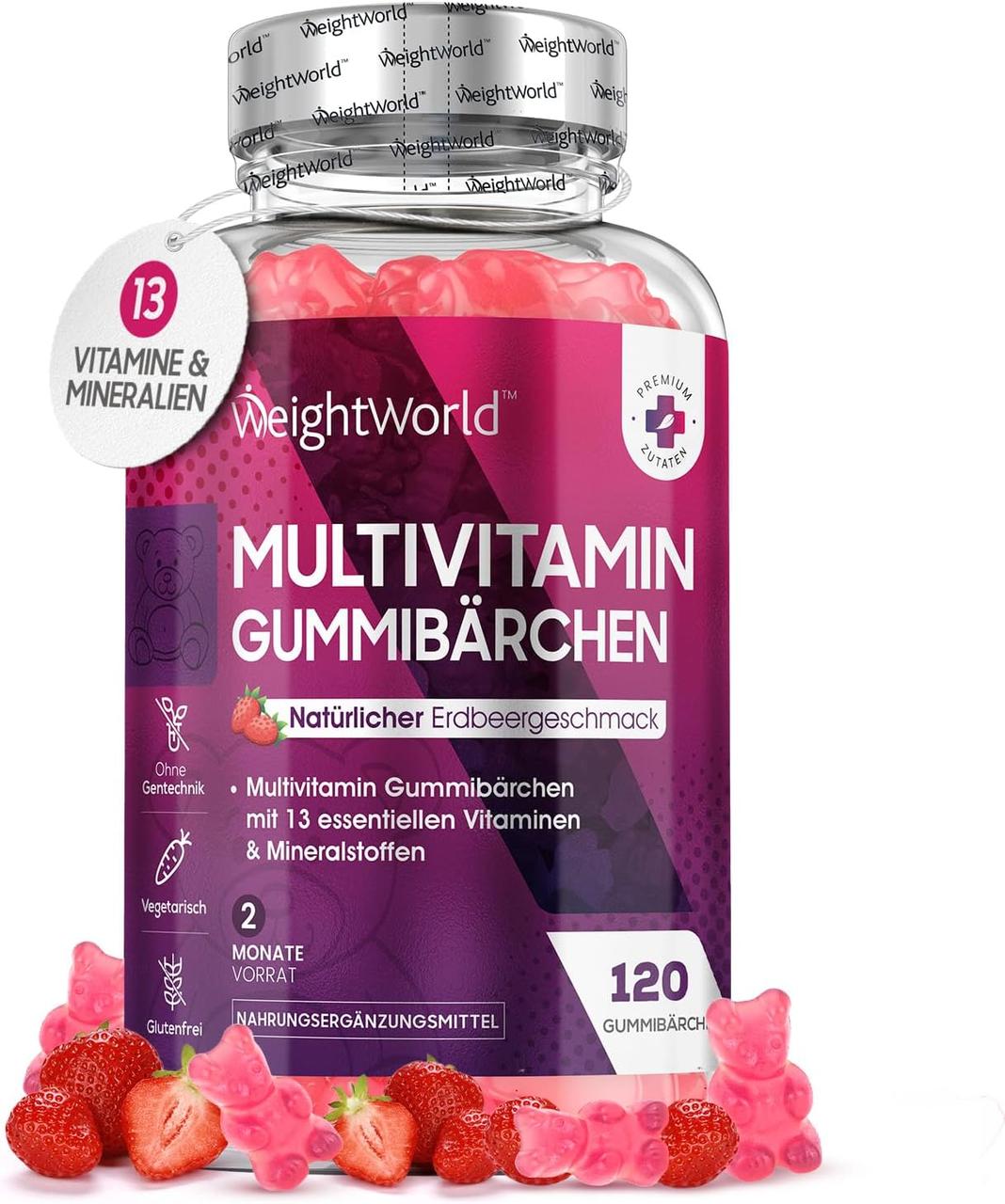 Вітамінний комплекс WeightWorld Мультивітаміни Gummibärchen мармеладні ведмедики 124970