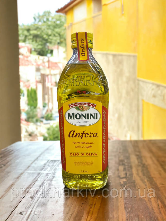 Оливкова олія Monini Anfora Olio Extra Vergine di Oliva 1 літр (скло), фото 1