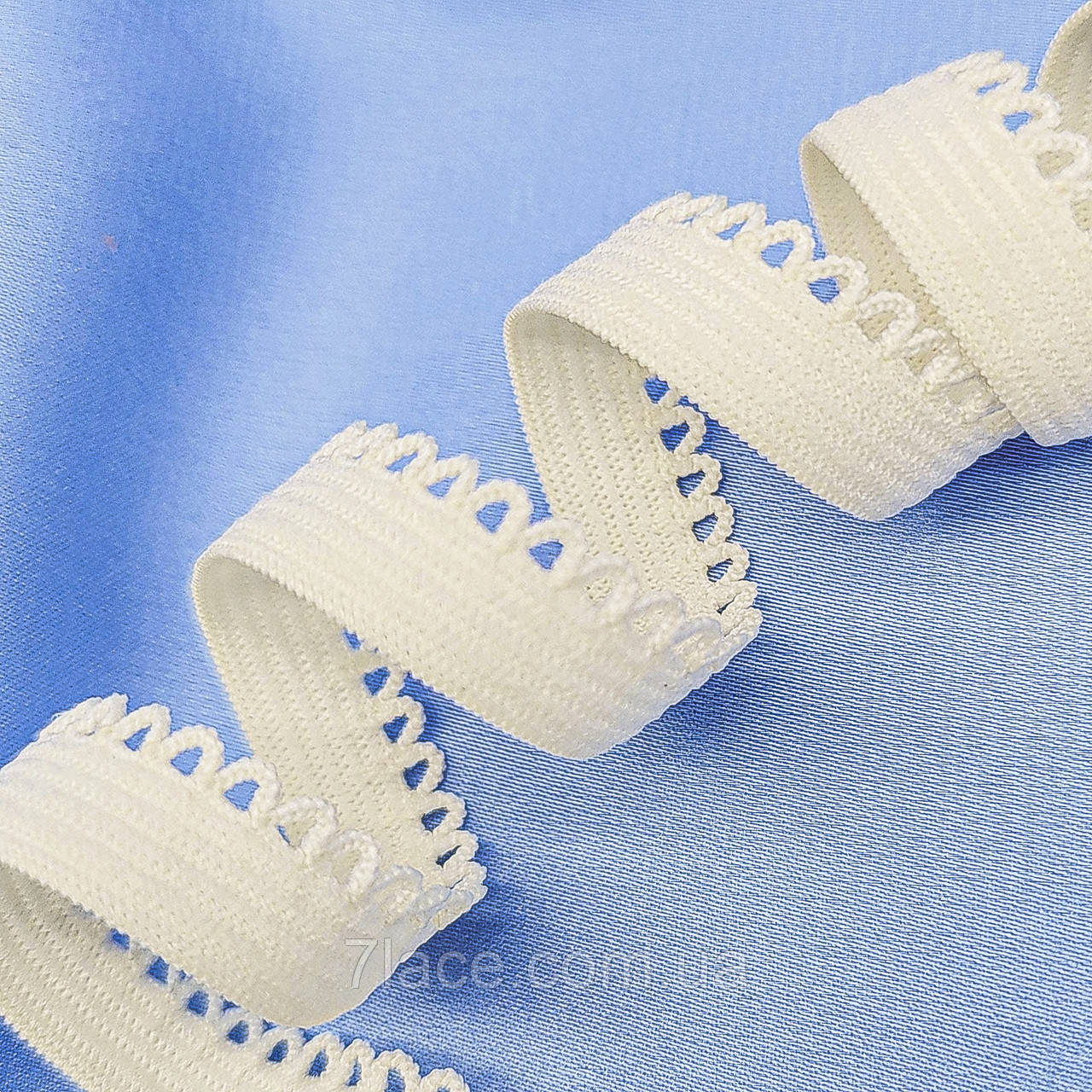 Оздоблювальна гумка з фестоном / колір КРЕМОВИЙ / ширина 0,9 см / замовлення від 1 метра, фото 1