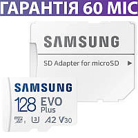 Карта памяти 128 гб Samsung Evo Plus, Class10 UHS-I U3, microSDXC, самсунг micro sd 128gb в телефон