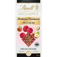 Чорний шоколад з малиною та фундуком 70% какао Lindt Excellence 100 г