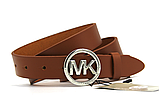 Ремінь жіночий MICHAEL KORS рудий шкіряний 30 мм, фото 2