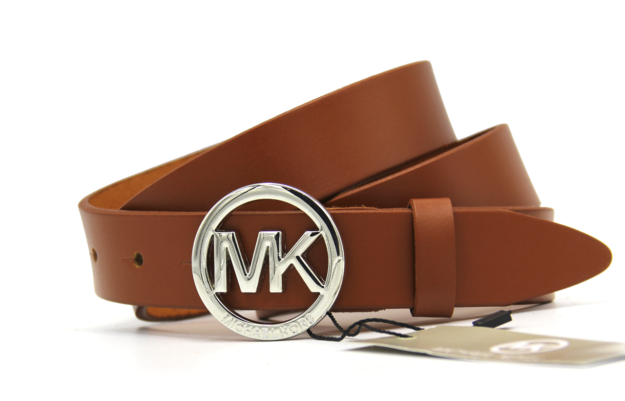 Ремінь жіночий MICHAEL KORS рудий шкіряний 30 мм, фото 1