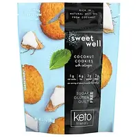 Sweetwell, Кето-печенье, с коллагеном, кокос, 90 г (3,2 унции) Днепр