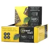 Sweetwell, Плитка з арахісовою олією, чіа та молочним шоколадом, протеїн, підходить для кетодіети, 10