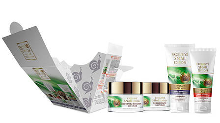 Противіковий комплект з екстрактом равлика Exclusive snail edition від Arsy Cosmetics на 4 предмети, фото 2