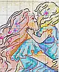 Набір для вишивання за нанесеною на канву схемою "Mom and child". AIDA 14CT printed, 33*45 см, фото 5