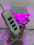 Фітолампа ОТ USB 15 W 38 LED <unk> Повний спектр, Лампа для рослин, Гроубокс, Теплиця, Парник, Зелень. ||, фото 2