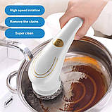 Електрична щітка 5в1 для прибирання Electric Cleaning Brush Багатофункціональна електрична щітка 5 в 1, фото 4