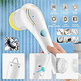 Електрична щітка 5в1 для прибирання Electric Cleaning Brush Багатофункціональна електрична щітка 5 в 1, фото 3