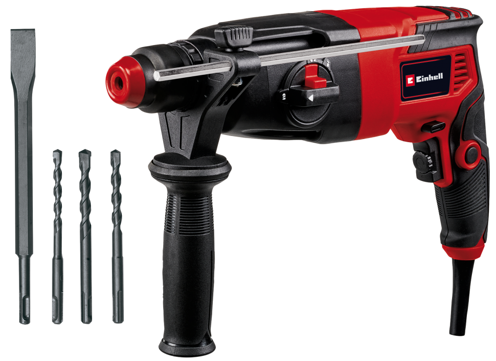 Потужний електричний перфоратор Einhell TC-RH 620 4F Kit : 620 Вт, 2.2 Дж, 1250 об/хв, 5200уд/хв