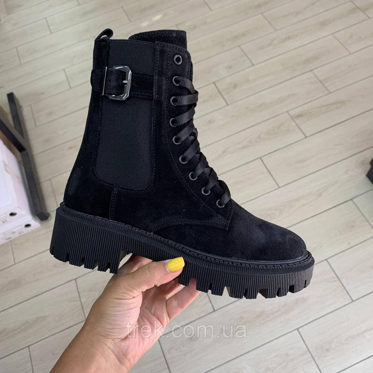 Черевики жіночі зимові шкіряні чорні /23210/ 34р, фото 1