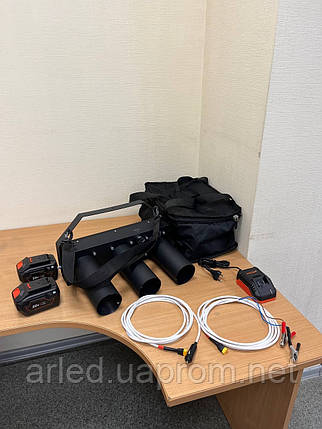 Зенітний прожектор пошуковий ручний 135Вт від АКБ дальністю до 2500м, фото 1
