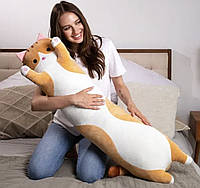 Кіт батон 130 см іграшка подарунок сюрприз котик іграшковий плюшевий