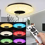 RGB Люстра з Bluetooth колонкою 38 см 60 W Світильник з регулюванням яскравості та блютуз-колонкою GS-7063, фото 3