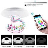 RGB Люстра з Bluetooth колонкою 38 см 60 W Світильник з регулюванням яскравості та блютуз-колонкою GS-7063, фото 4