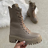 Черевики жіночі зимові шкіряні бежеві /23227/ 36р, фото 2