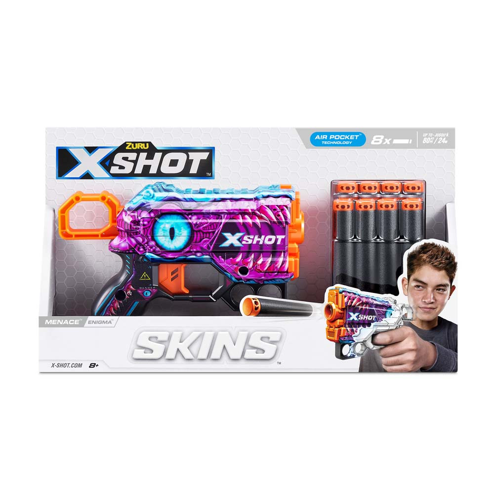 Швидкострільний бластер X-SHOT Skins Menace Enigma (8 патронів), (36515L)