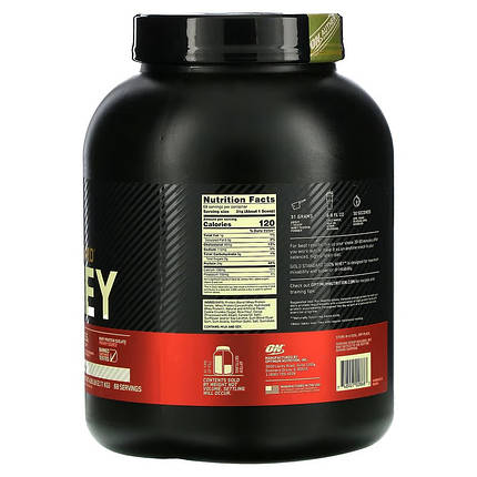 Протеїн Optimum Nutrition Whey Gold Standard 100% Whey 2110 г (подвійний шоколад) (США), фото 3