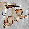 Набір для вишивання за нанесеною на канву схемою "Flying baby". AIDA 14CT printed , 46*42 см, фото 3