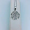 Срібний кулон Слов'янський Оберег Руна Хагалас у Сонячному колі, фото 7