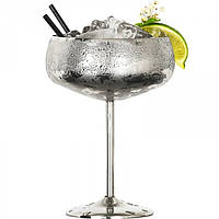 Сталевий келих для шампанського, коктейлів 450 мл, срібний