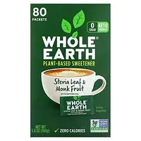 Whole Earth, Листья стевии и монах, 80 пакетиков, 160 г (5,6 унции) в Украине