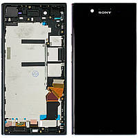 Экран (дисплей) Sony Xperia XZ Premium G8142 G8141 SO-04J + тачскрин черный (темно синий) оригинал Китай с