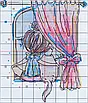 Набір для вишивання за нанесеною на канву схемою "Little girl and cat". AIDA 14CT printed 19*22 см, фото 4
