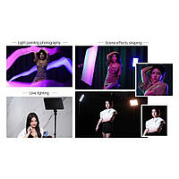 Cтудійна лампа Ulanzi LT003 2500-9000K,10-дюймова лампа для камер, RGB світло з акумулятором 8000 mАh, фото 9