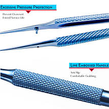 Пінцет титановий MaYuan MY-18 надточний, антимагнітний, прецизійний, вигнутий, фото 5