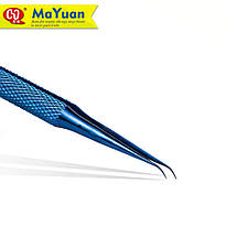 Пінцет титановий MaYuan MY-18 надточний, антимагнітний, прецизійний, вигнутий, фото 2