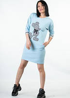 Плаття з мікі маусом жіночого блакитного кольору
