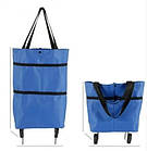 Складна господарська сумка – трансформер 2 в 1 Шоппер на коліщатках Сіра, фото 4