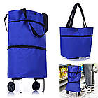 Складна господарська сумка – трансформер 2 в 1 Шоппер на коліщатках Сіра, фото 3