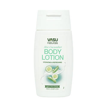 ЛОСЬОН ДЛЯ ТІЛА АЛОЄ  ОГІРОК 100МЛ. ВАСУ, ALOE CUCUMBER BODY LOTION 100ML. VASU